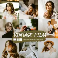 Preset Lightroom Vintage Film dengan tone film jadul dan nostalgic.